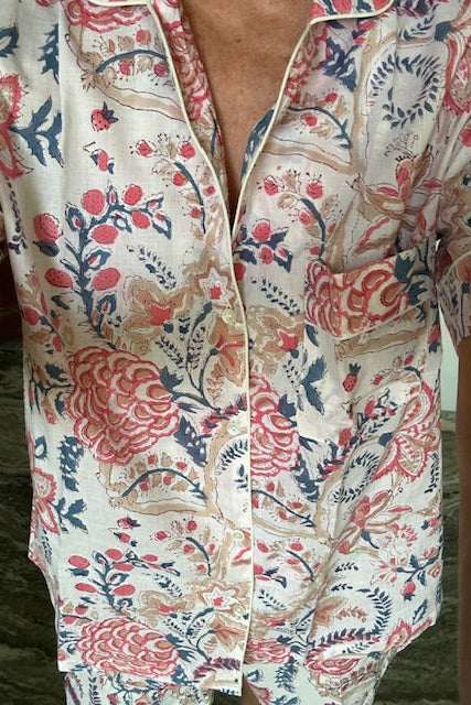 cotton pyjamas for women, womens shorty cotton pyjama set, Indian cotton super soft, handmade cotton pyjamas for women