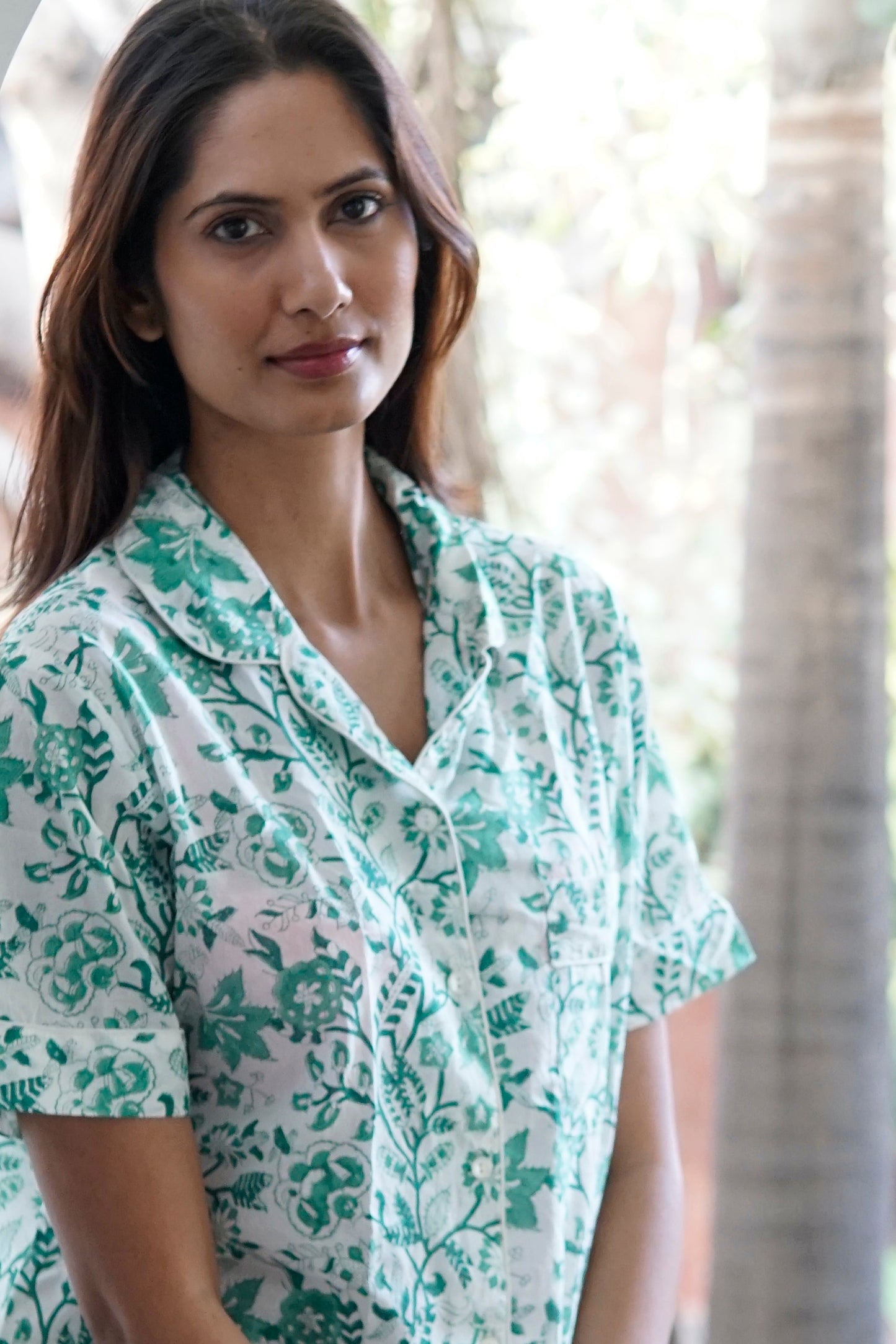 Pyjamas, cotton pyjama set with pockets, floral print women's pyjamas, short sleeved pyjamas.