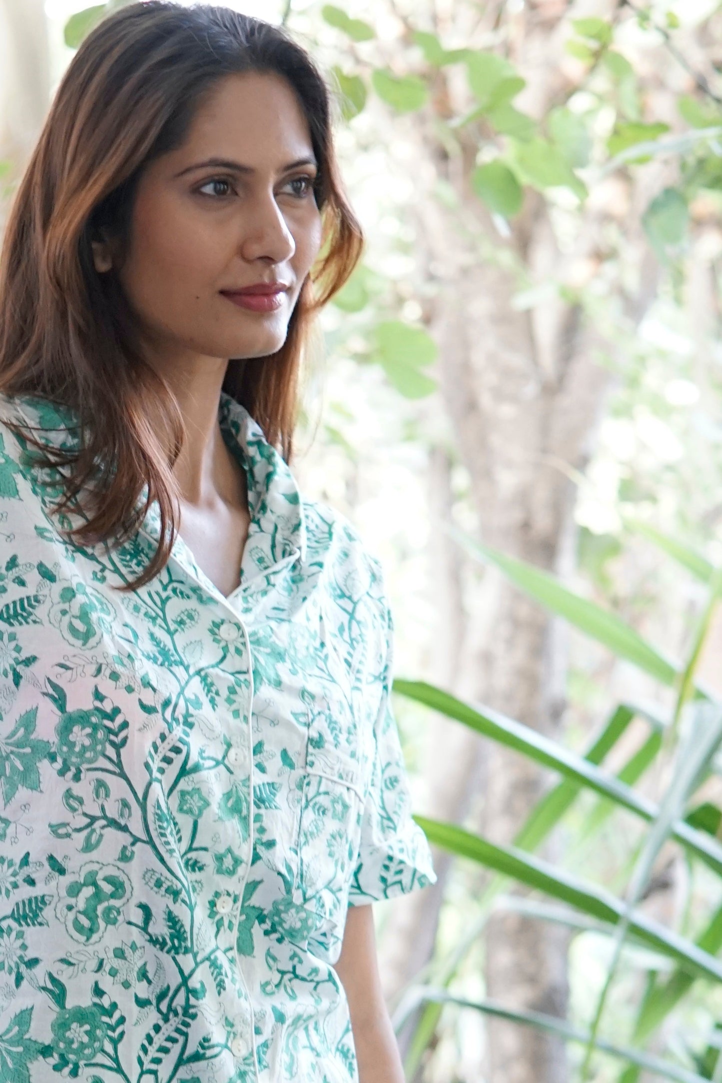 Pyjamas, cotton pyjama set with pockets, floral print women's pyjamas, short sleeved pyjamas.