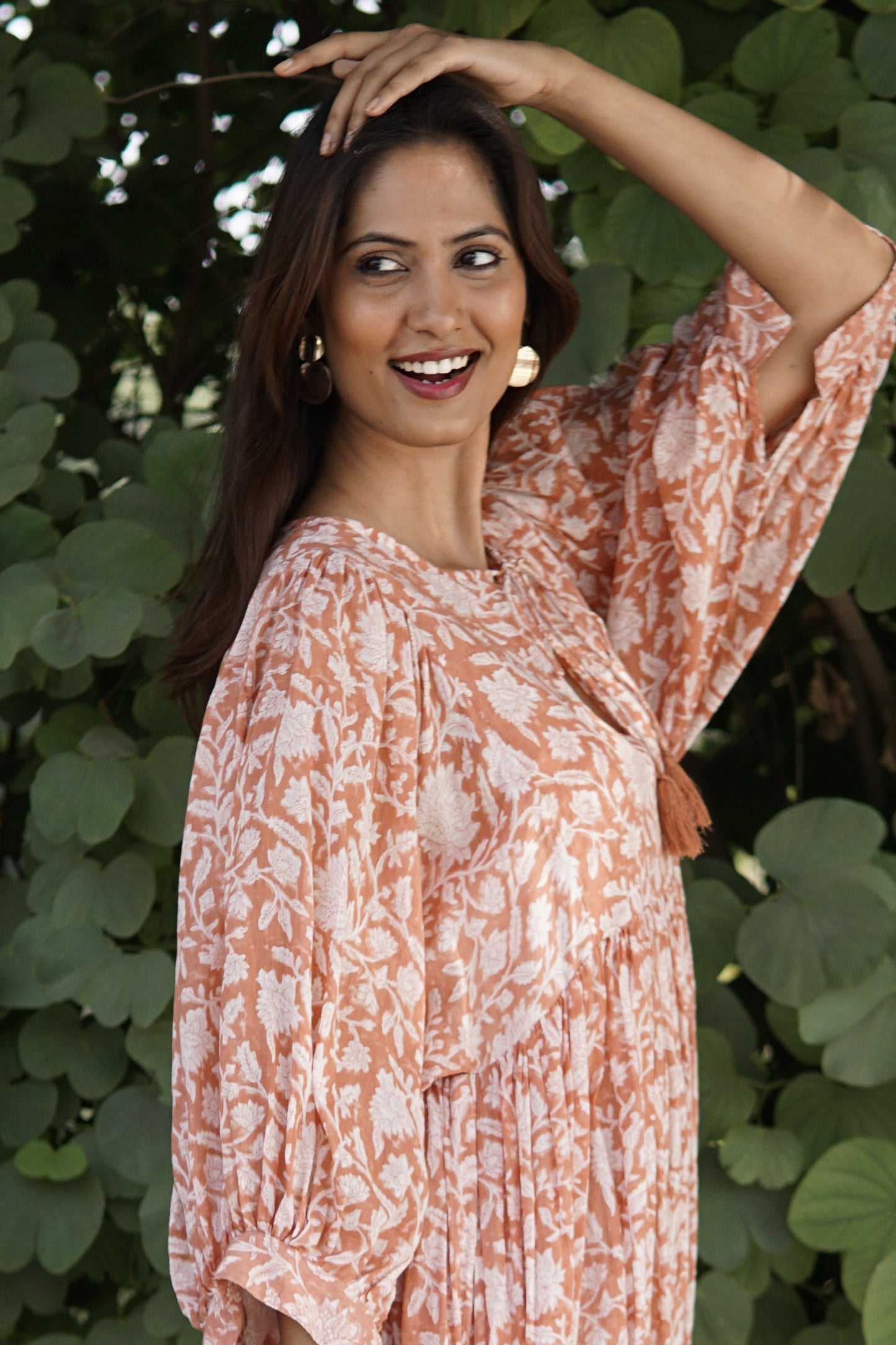 Floaty, floral summer maxi dress, cotton beach dress, summer dress with pockets,