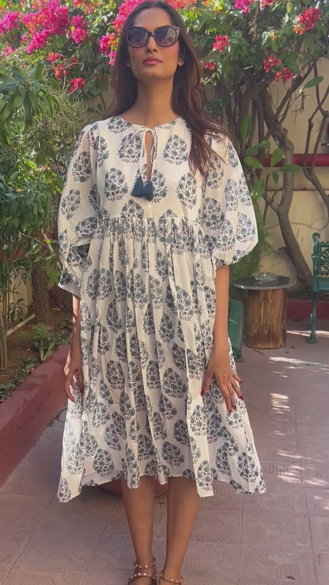 Floaty, floral summer maxi dress, cotton beach dress, summer dress with pockets, floaty cotton 'valerie' Sundress