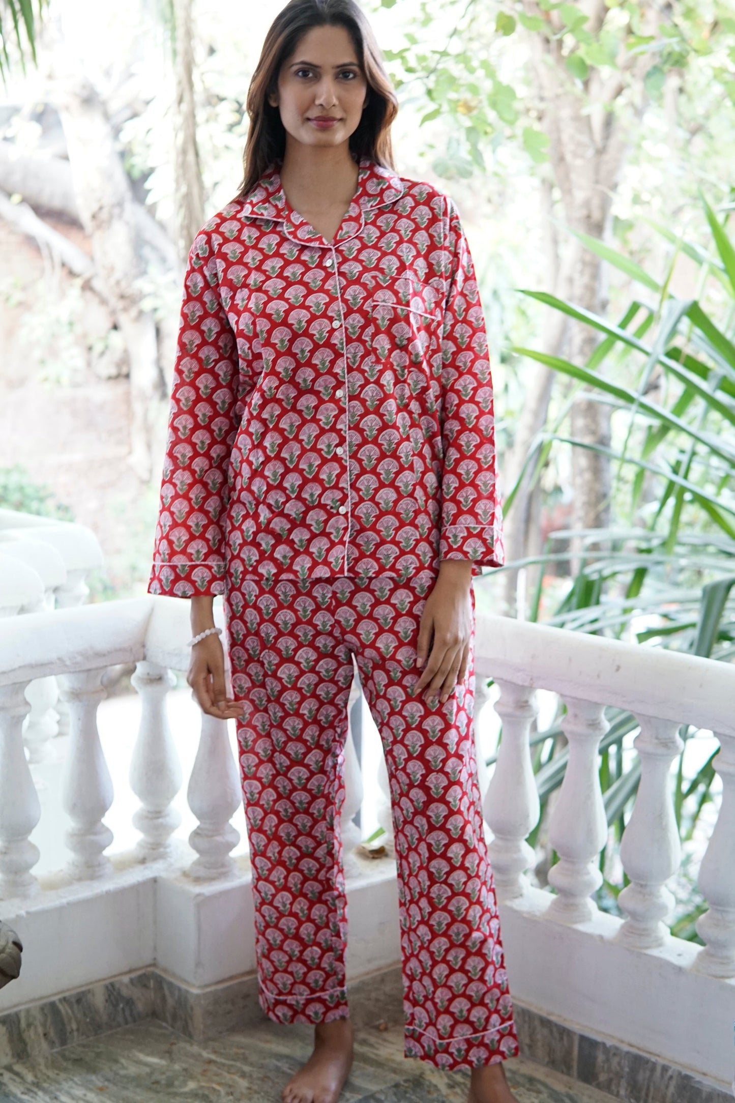 Pyjamas, cotton nightwear, floral print ladies Pyjamas, handmade cotton pyjamas,