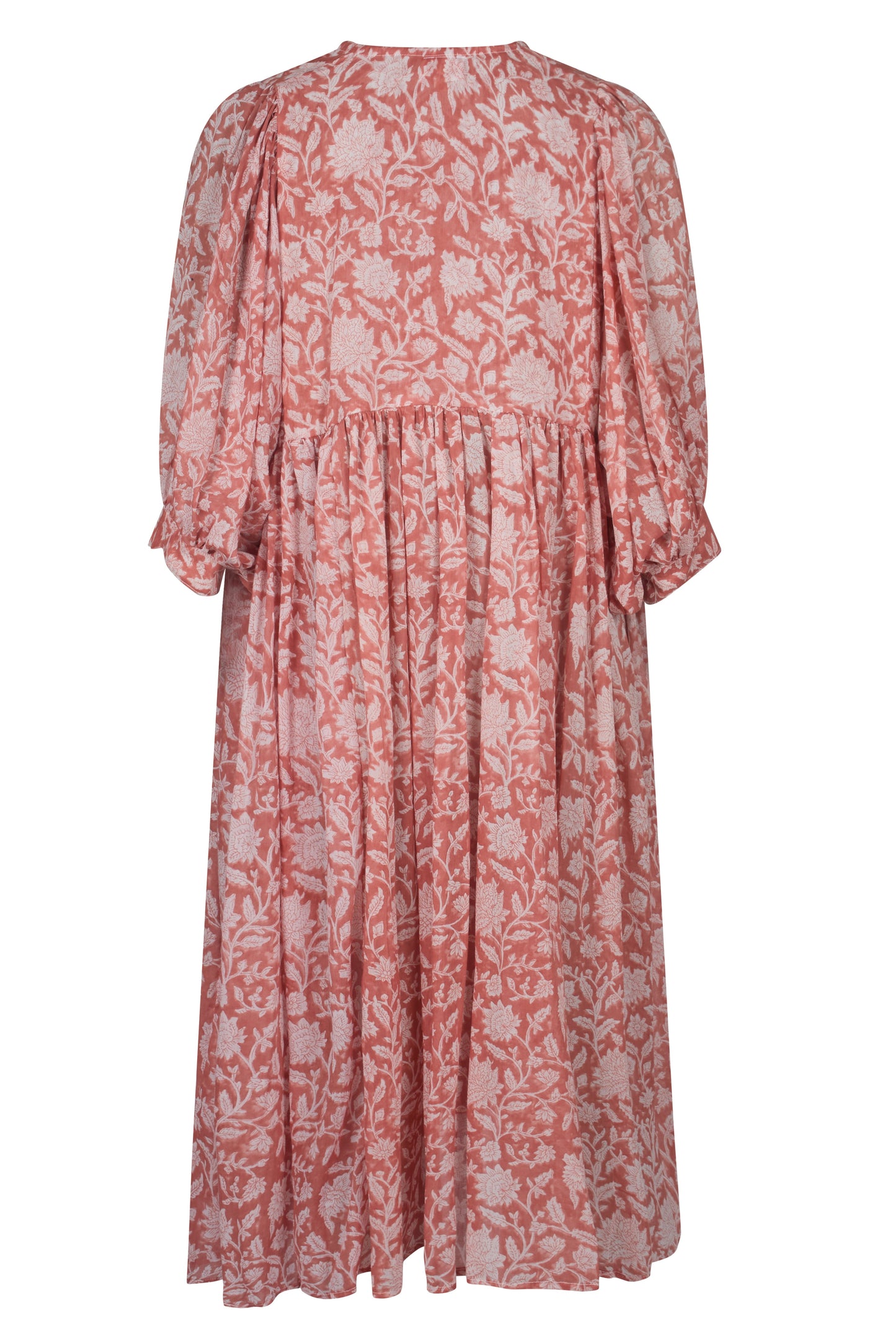 peach and white colour floaty cotton summer dress, block print sundress, Midi cotton dress with pockets for women. Midi-dress, midi sundress, cotton midi-dress for women. White sundress with pockets. Summerdress in cotton with pockets. Luxury beachwear dress, Daughters of India midi dress, beach dress, floral patterned summer dress in cotton with pockets. Luxury beachwear dress, Daughters of India midi dress, beach dress