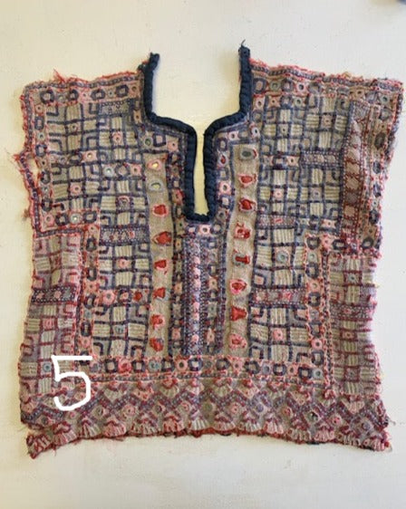 Indian textile, Vintage Indian textile dress yoke