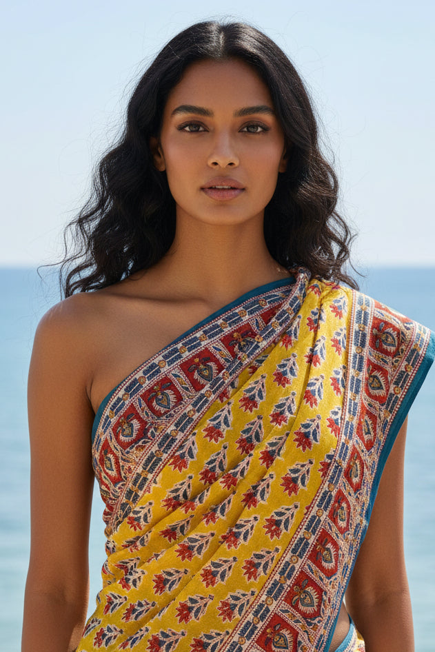  pareo with a pretty hand block printed motif and coordinating border. 100% cotton voile. Measuring 1m 80 x 1m, this handmade sarong makes a stunning cover up on the beach. beautiful sarong, beach pareo, wrap skirt, beach dress, wrap skirt a summer scarf 
