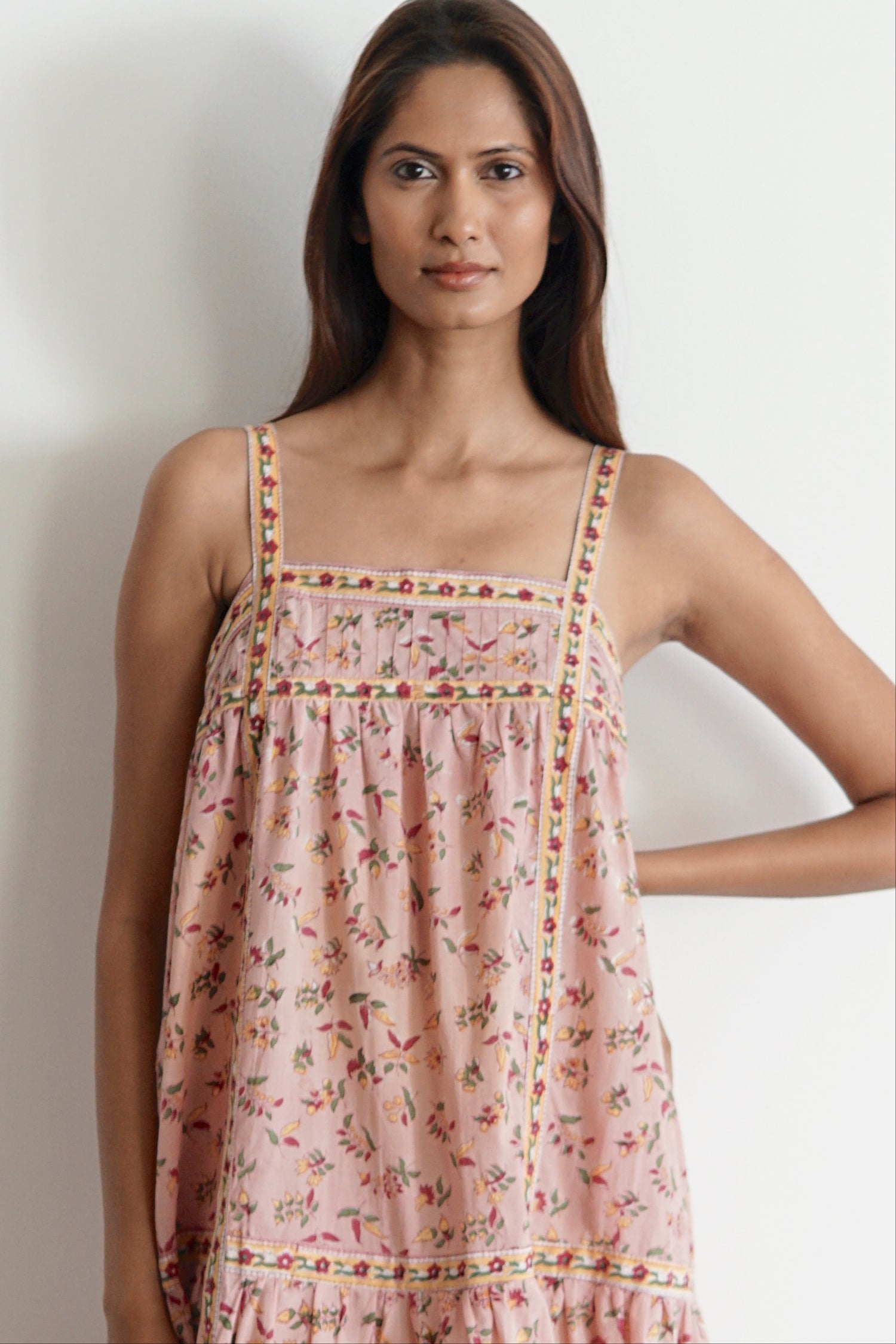 Maxi dress with pockets. Cotton summer maxi dress Camille