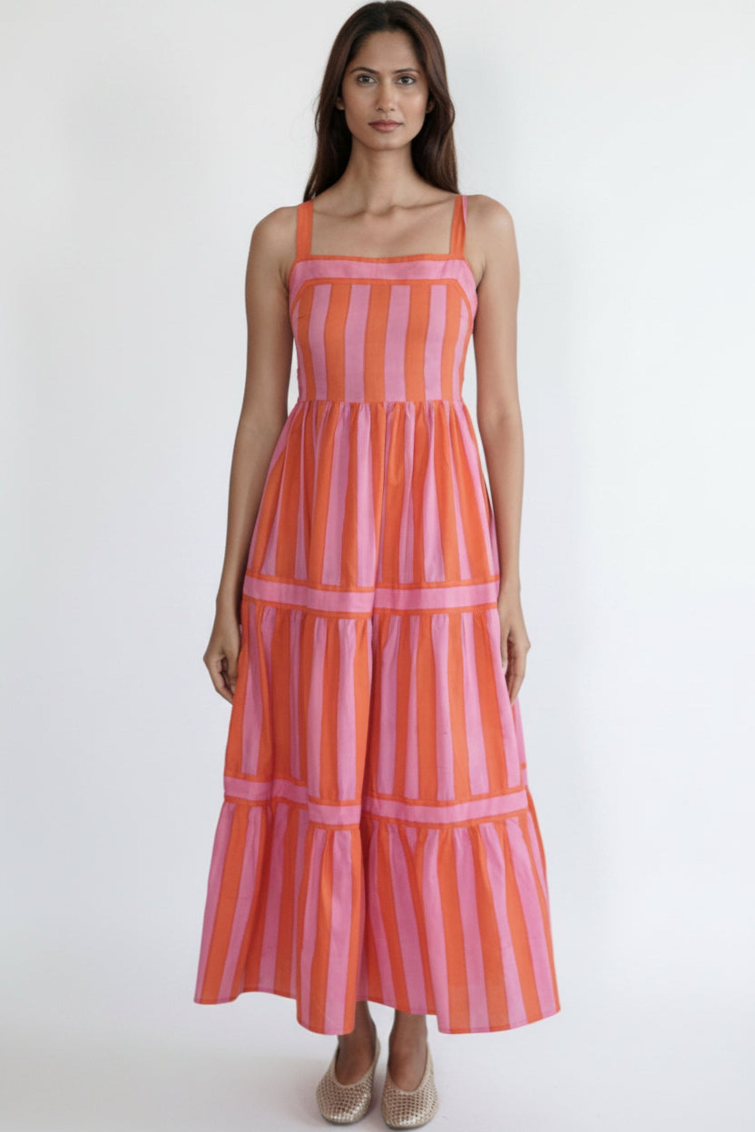 Maxi dress with pockets. Cotton summer maxi dress Candy