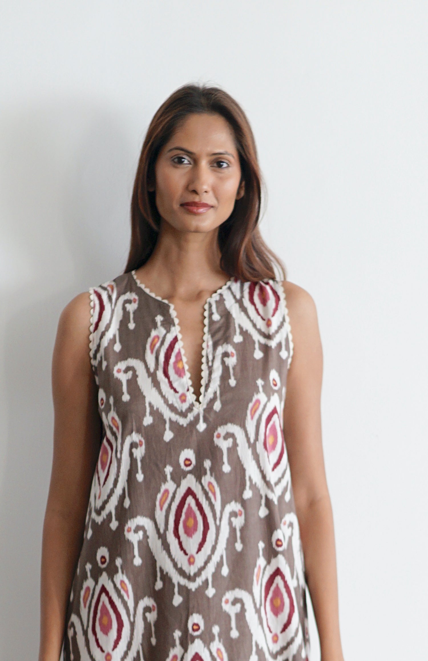 Kaftan dress, Beach kaftan, ikat print cotton beach coverup. Claudia