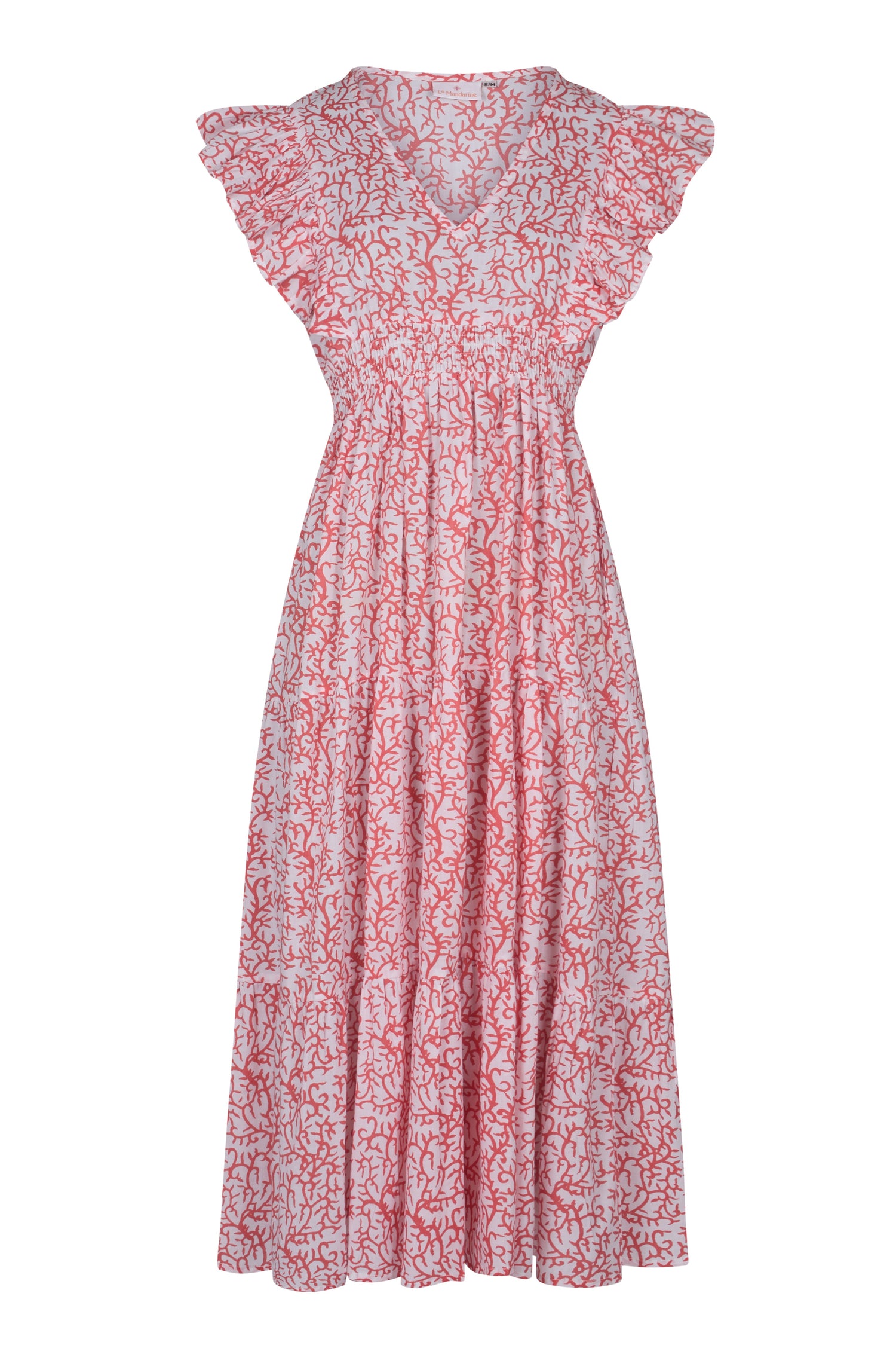 Floral summer maxi dress, cotton beach dress with pockets, Coralie