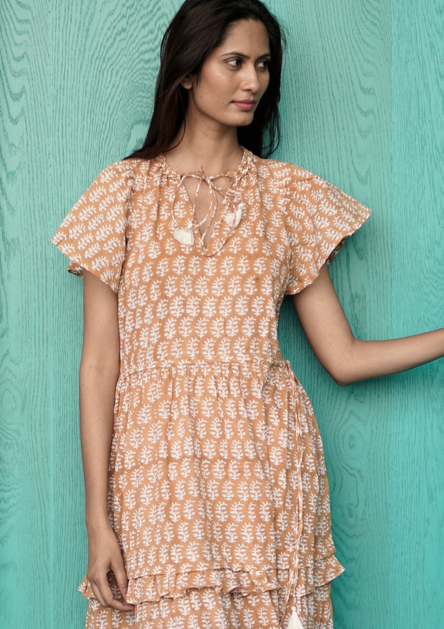 Feria maxi dress, cotton beach dress, block print summer dress