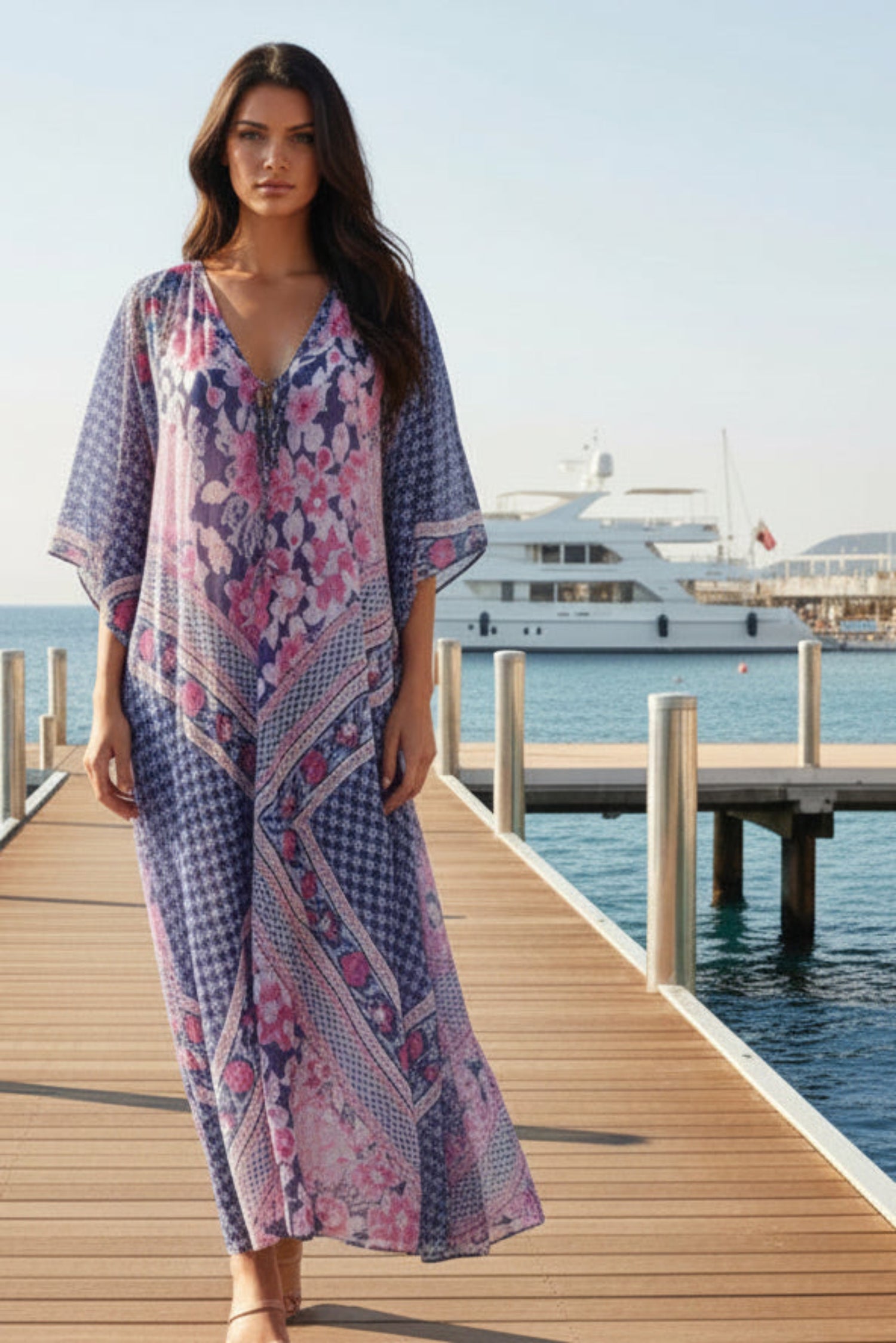 Kaftan dress, Luxury Beach kaftan, Floaty and chic beach cover-up Ibiz Kaftan dress, Luxury Beach kaftan, Floaty and chic beach cover-up Ibiz