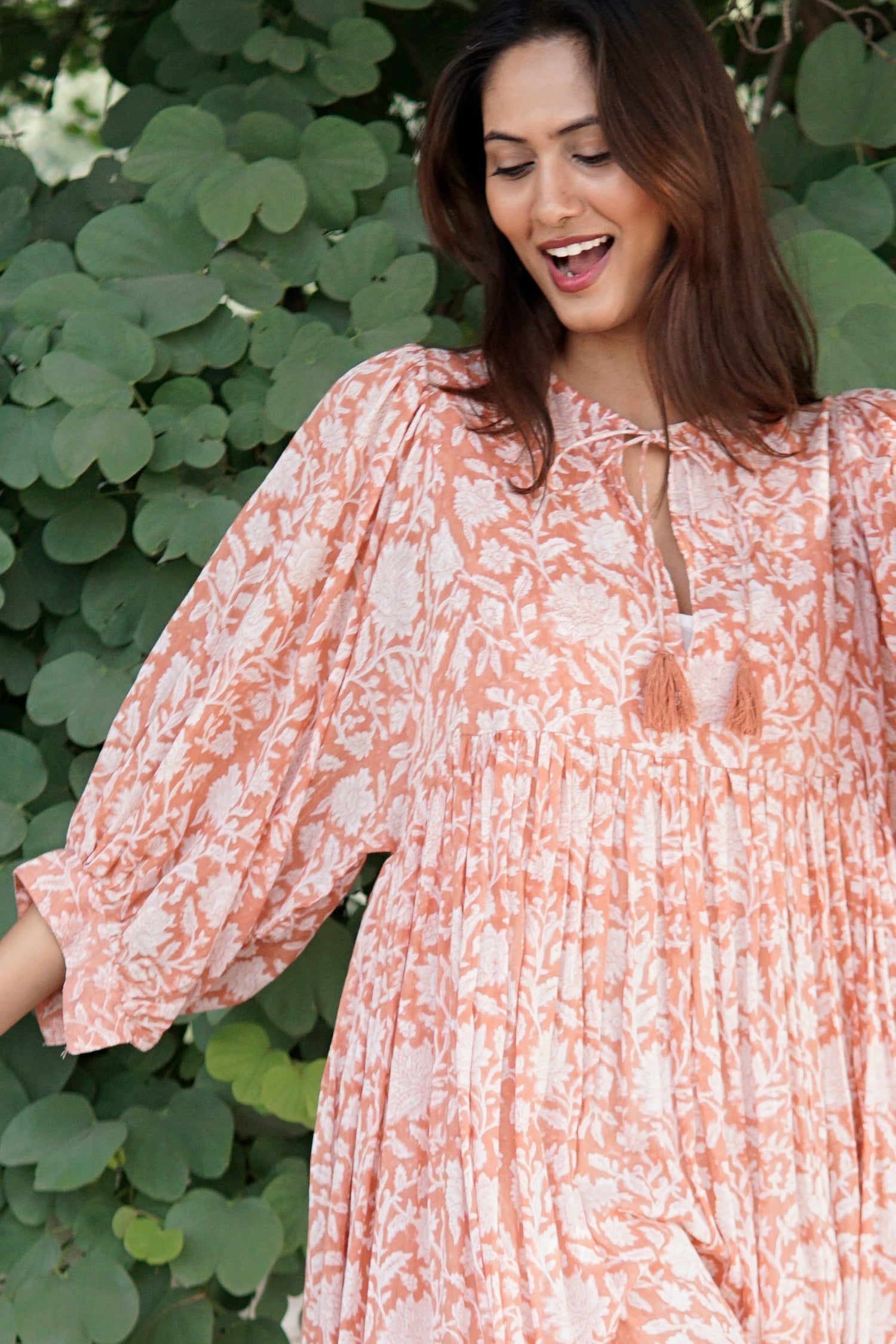 Floaty, floral summer maxi dress, cotton beach dress, summer dress with pockets, 'Reese' Sundress