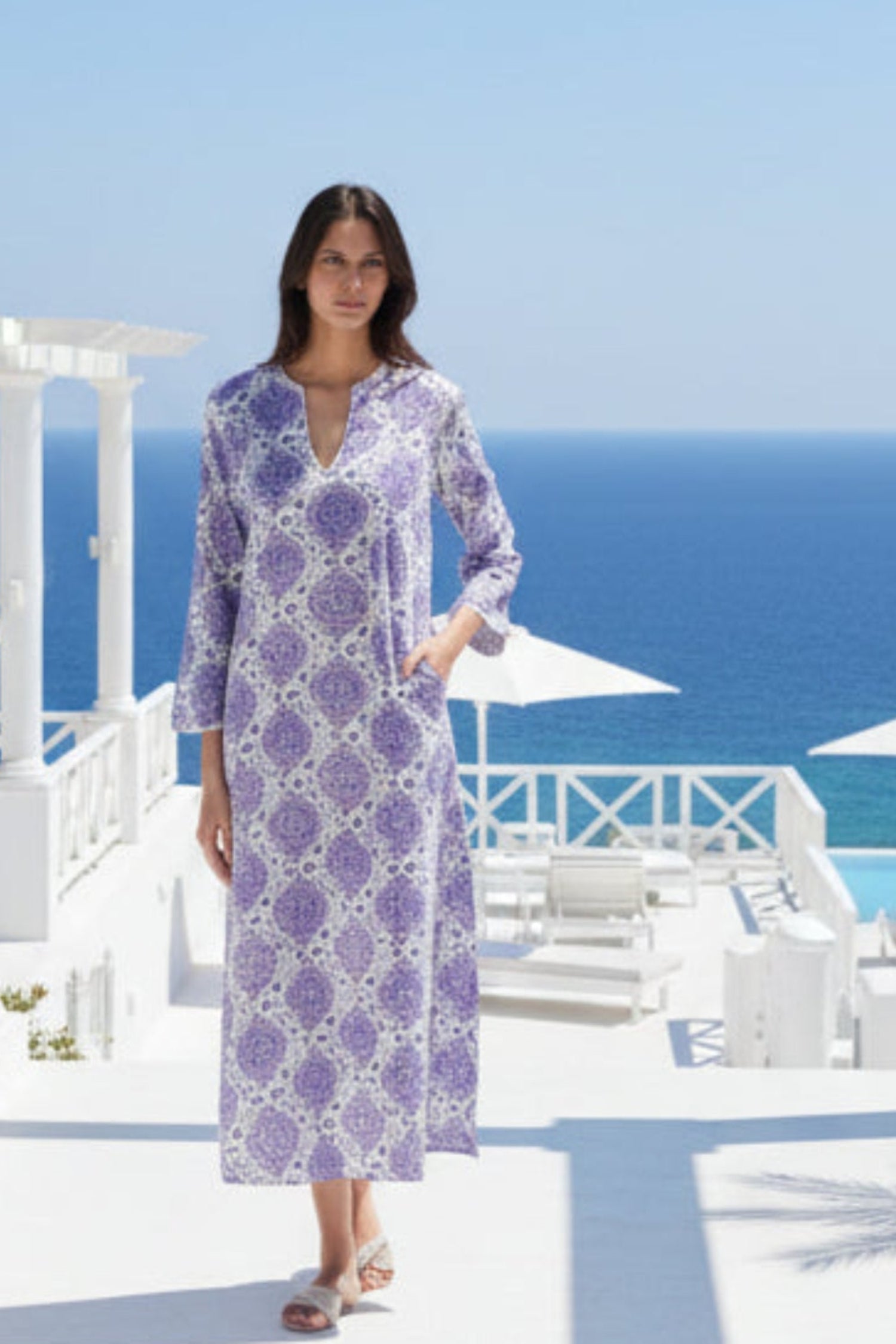 Kaftan, beach dress, luxury beach cover-up 'Romy'