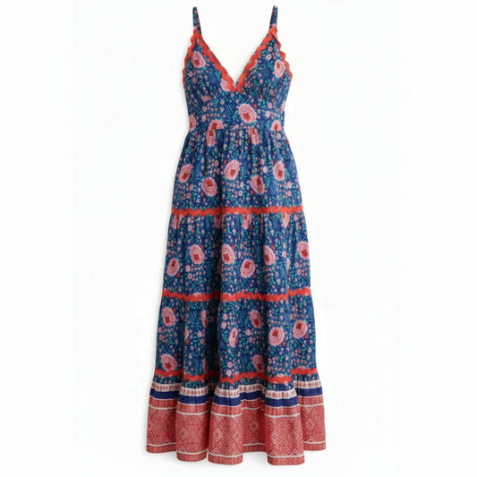 Summer maxi dress with pockets. Cotton summer dress Beatriz