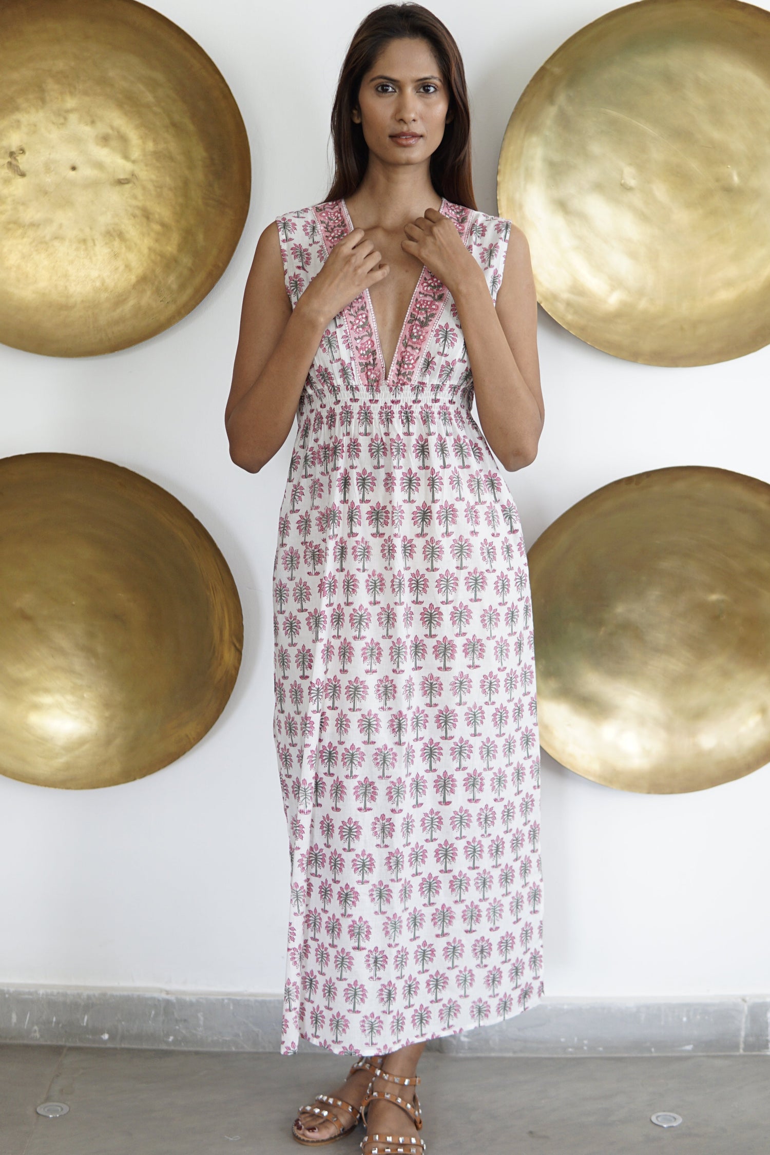 Kaftan dress, Beach kaftan, blockprint cotton beach coverup. Jannine