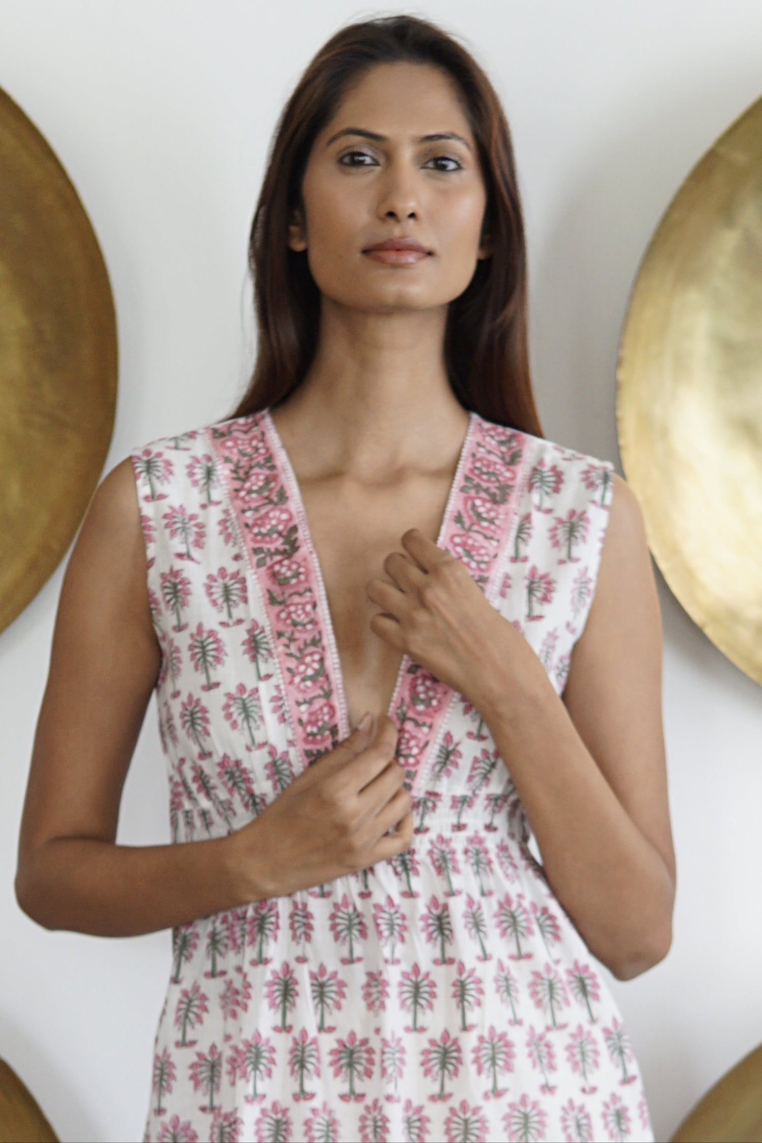 Kaftan dress, Beach kaftan, blockprint cotton beach coverup. Jannine