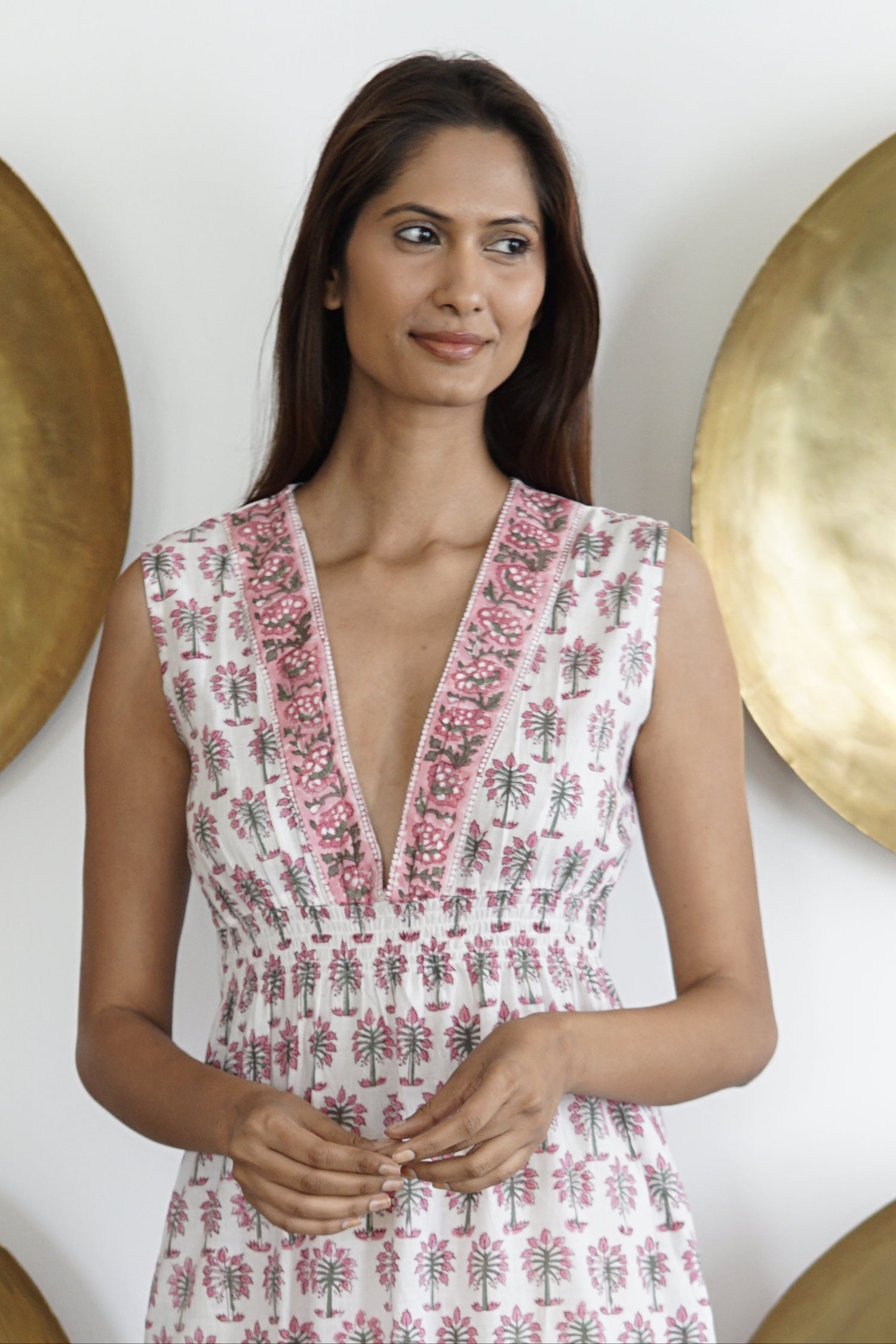 Kaftan dress, Beach kaftan, blockprint cotton beach coverup. Jannine