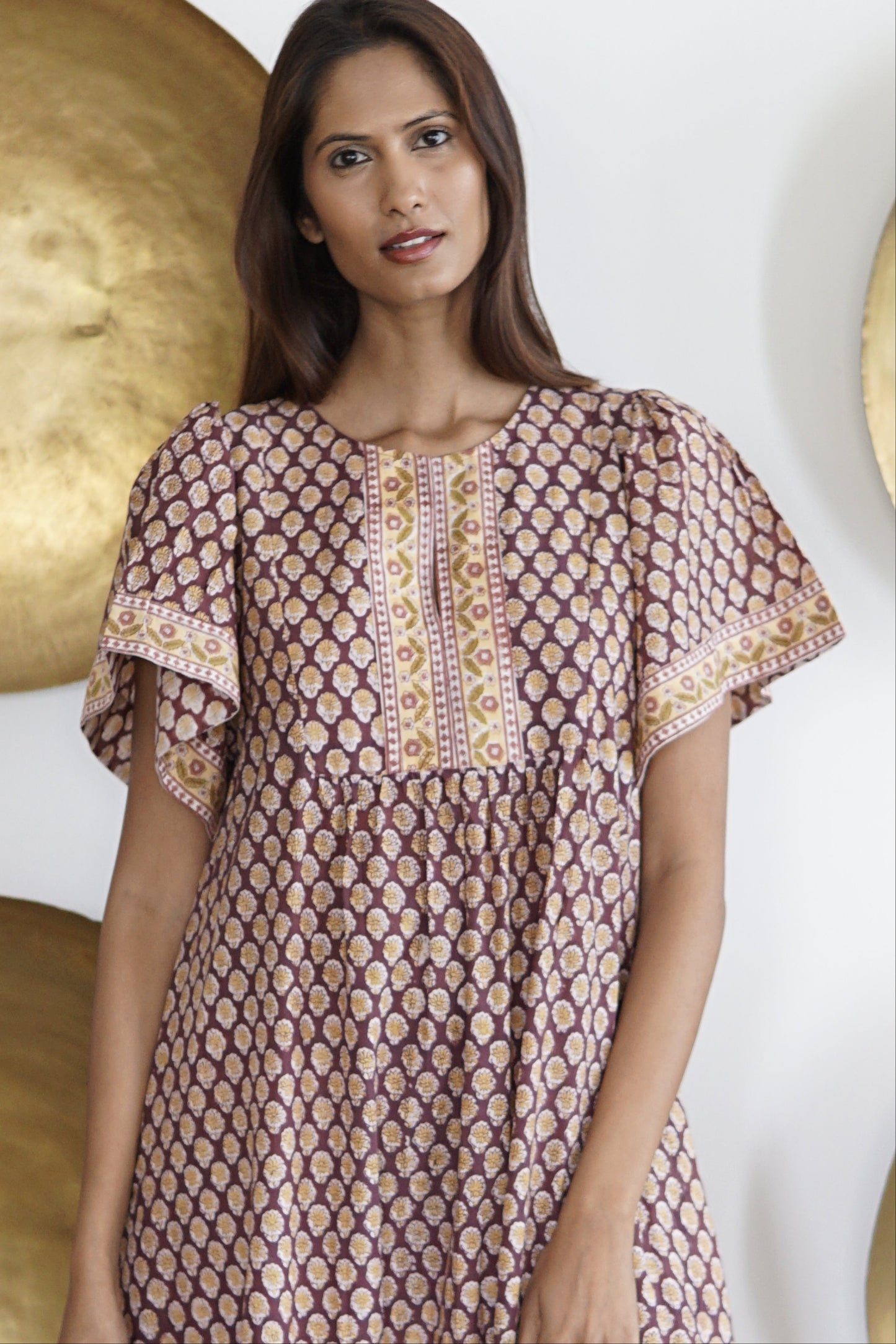 Summer maxi dress with pockets. Cotton summer maxi Medina