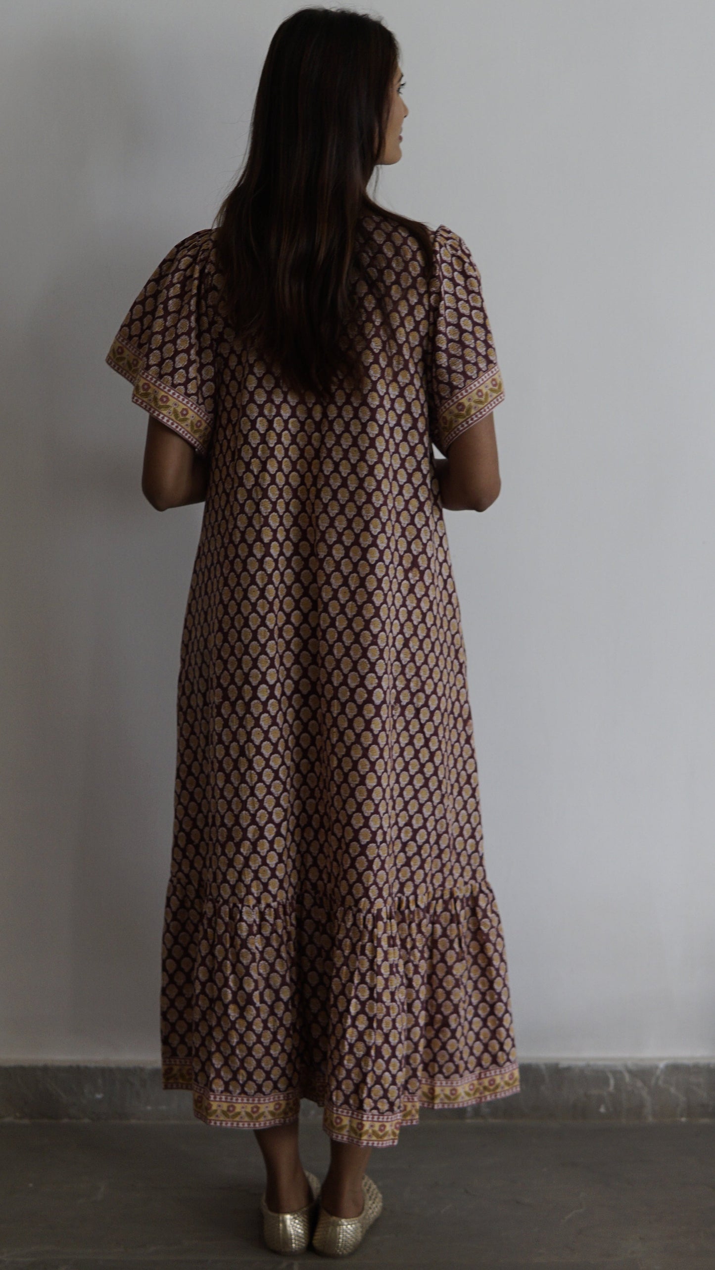 Summer maxi dress with pockets. Cotton summer maxi Medina