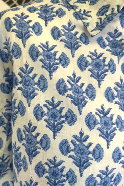 Men's printed cotton summer shirt. Men's beach shirt