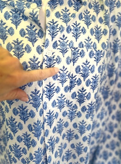 Men's printed cotton summer shirt. Men's beach shirt