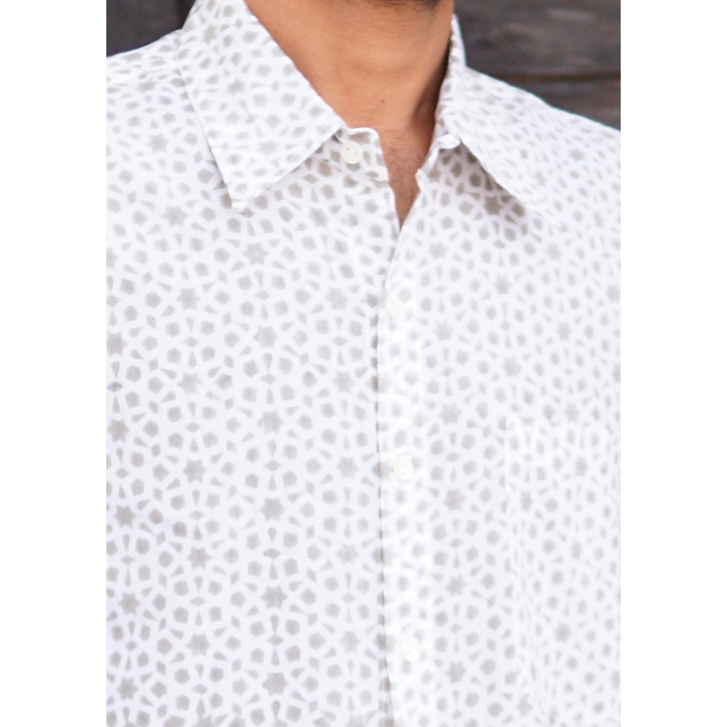Men's cotton bock print shirt Mamounia
