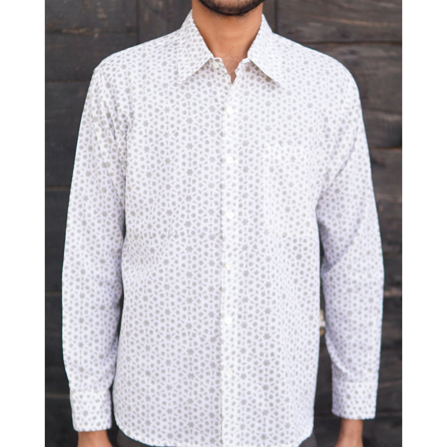 Men's cotton bock print shirt Mamounia