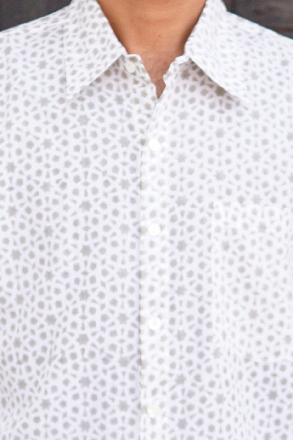 Men's cotton bock print shirt Mamounia