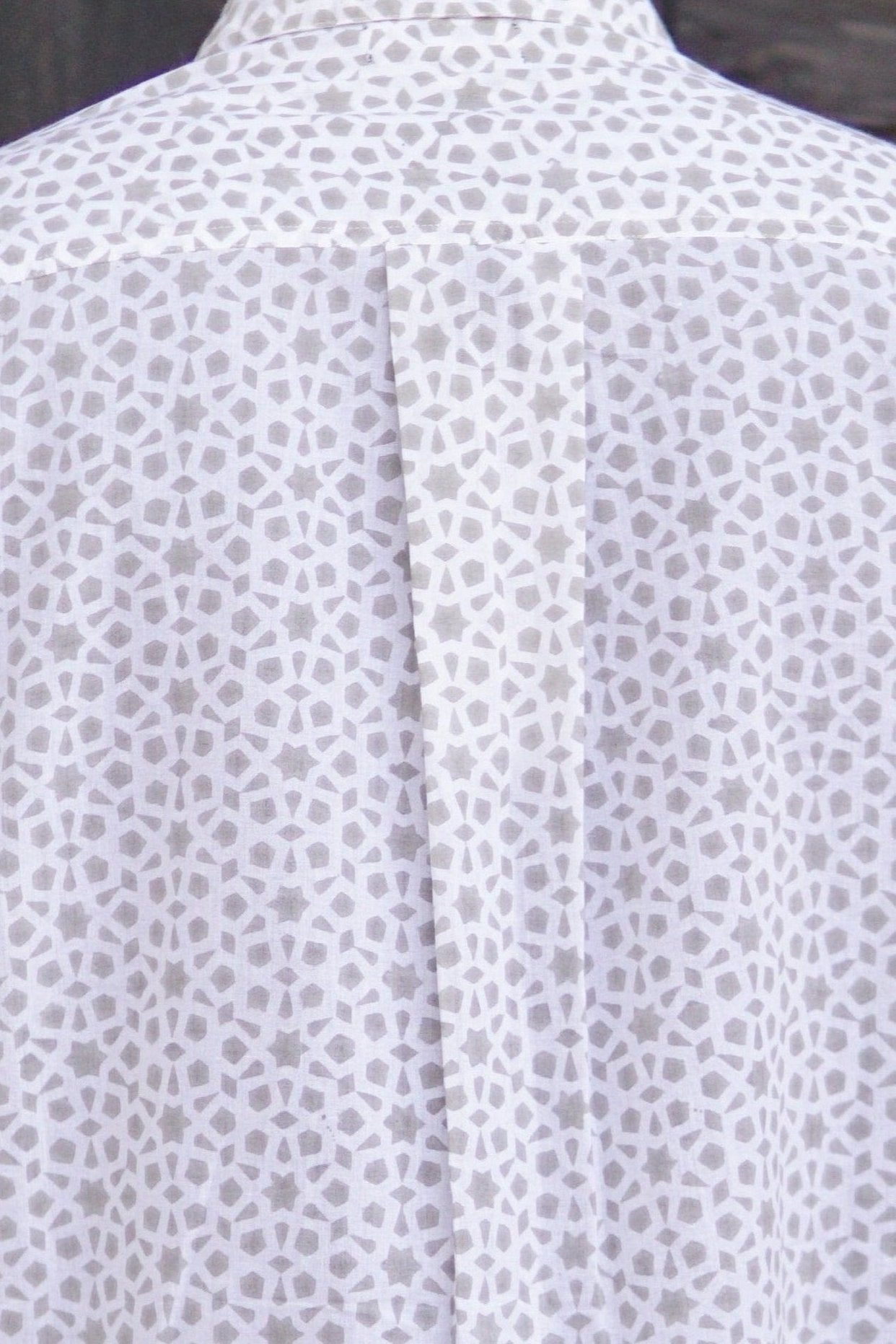 Men's cotton bock print shirt. Men's cotton beach shirt. Summer shirt for men.